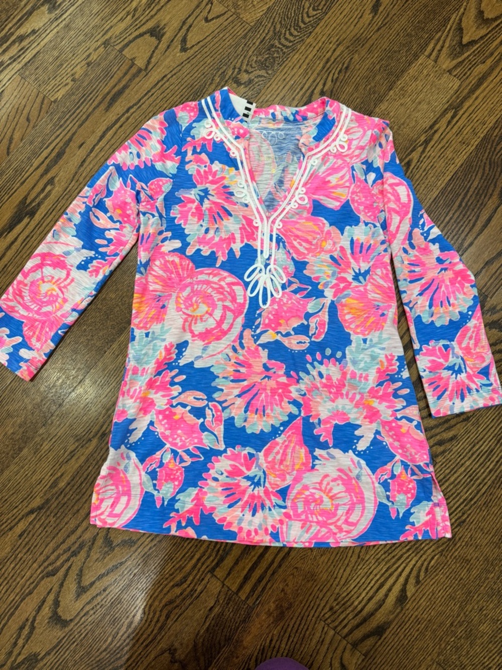Lilly Pulitzer Womens Bennet Blue Bay Dreamin Kaia Tunic Top XS